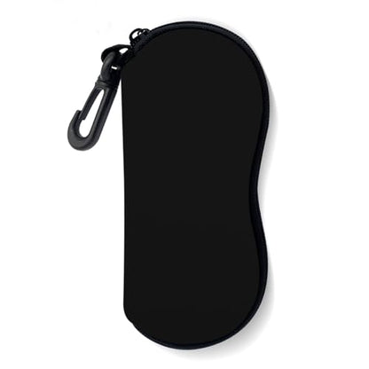 Sunglasses Soft Case, Ultra Light Portable Neoprene Zipper Glasses Case for Men Women - color: Black