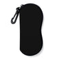 Sunglasses Soft Case, Ultra Light Portable Neoprene Zipper Glasses Case for Men Women - color: Black
