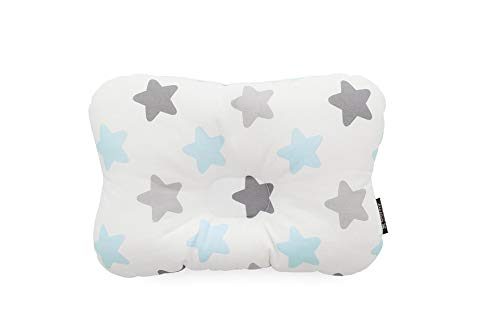 Soft Hypoallergenic Baby Head & Neck Support Organic Cotton Cover Machine Washable (Babystar Blue) - color: Babystar Blue