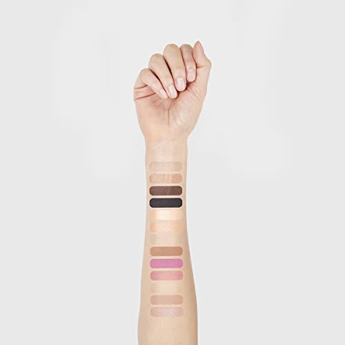 Woosh Beauty, Jetsetter Bundle in #1 Light, Fold Out Face Non-Refillable, Essential Brush Set, Travel Case in Hot Pink