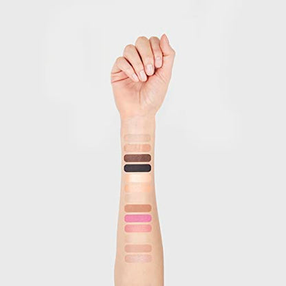 Woosh Beauty, Jetsetter Bundle in #1 Light, Fold Out Face Non-Refillable, Essential Brush Set, Travel Case in Hot Pink