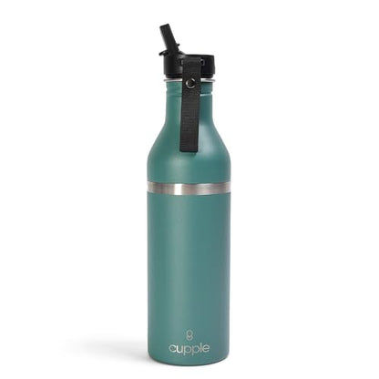 Tumbler, Stainless Steel 2-in-1 Travel Coffee Mug & Water Bottle, Leak Proof Insulated Cup for Hot & Cold Drinks, BPA Free, Fits Most Cup Holders (Peacock Green) - color: Peacock Green