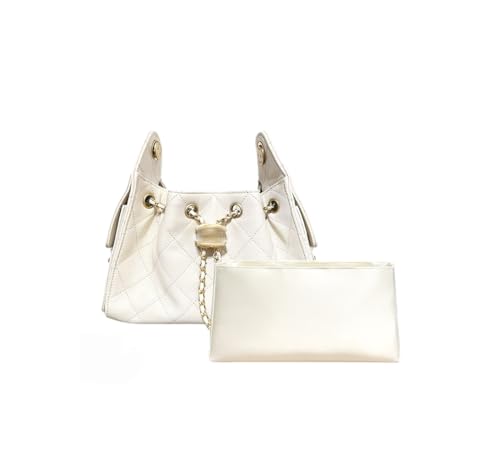 Purse Organizer Insert for CHANEL 25 Bag Insert, Ultra-light Nylon Bag Organizer Water Resistant Purse Insert Divider Bag Shaper for Luxury Tote Handbags (White, Small) - color: White, size: Small