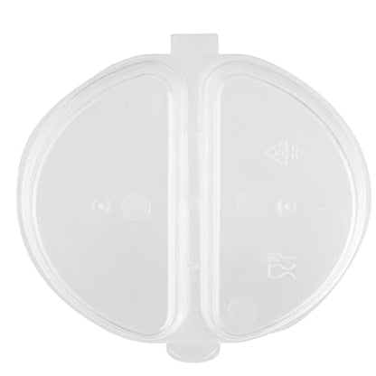 Restaurantware Futura 4 Ounce Snack Containers 100 Microwavable Sauce Containers - 2 Compartments Hinged Lid Clear Plastic Portion Cups For Condiments Or Dips - size: 6 oz