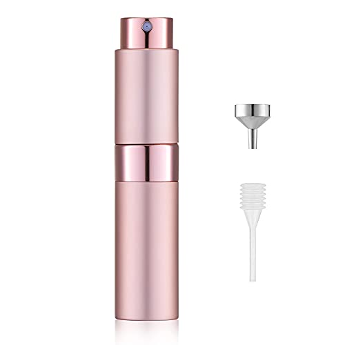 LISAPACK 8ML Atomizer Perfume Spray Bottle for Travel, Empty Refillable Cologne Dispenser, Portable Sprayer (Pink) - color: Pink