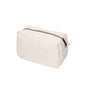 Organizer Bag -Lightweight Cosmetic Bag with Ring Clasp, Perfect Travel Makeup Bag for Women,nylon Stand Up Design (Beige/Canvas) - color: Beige/Canvas