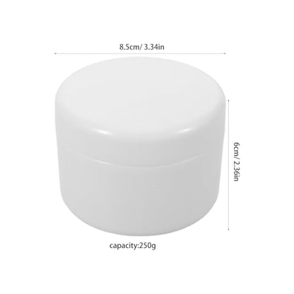 Abaodam 10pcs 250g Plastic Travel Containers for Skincare Creams Refillable Lotion Bottle Jars with Lids Leakproof Mini Cosmetic Cream Holders for Travel and Daily Use
