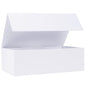 LFBOX White Gift Box with Magnetic Lids 13.8x8.3x4.4 in, Large Bridesmaid Groomsman Proposal Boxes, Rectangle Storage Box 1 Pack - color: White, size: 1 count (Pack of 1)