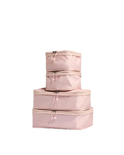 ANTLER - Compression Packing Cubes for Travel, Luggage Organiser for Suitcases or Bags, Travel Accessories, Set of 4, Moorland Pink - color: Moorland Pink