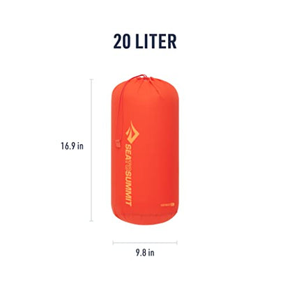 Sea to Summit Lightweight Stuff Sack, Durable Outdoor and Travel Storage - color: Spicy Orange, style: 20 Liter
