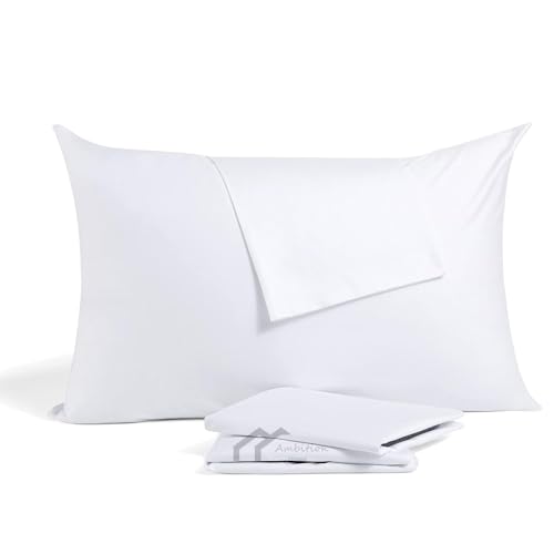 Toddler Travel Small Pillowcase 12x16 Inch White Solid Zipper Closer Pillow case Set of 2 PC Travel Pillow Cover 500 Thread Count 100% Egyptian Cotton Decorative Travel Pillow Cover - color: White, size: Toddler 12x16