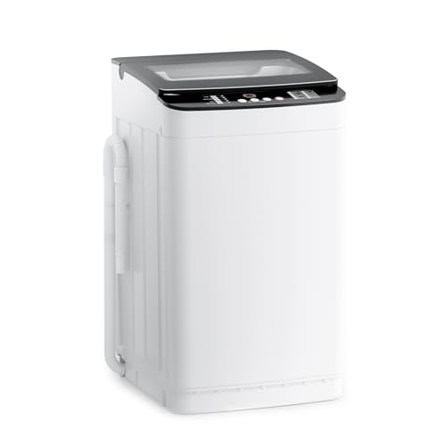 Auertech 28 lbs Portable Washing Machine, Fully Automatic Portable Washer with LED Display, 10 Wash Cycles, 5 Water Levels, 24H Delays, Top Load Washing Machine for Apartment, RV, Dorm, Home - size: 28 lbs