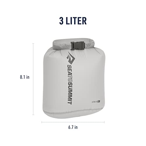 Sea to Summit Ultra-Sil Dry Bag, Ultralight Waterproof Dry Storage - color: HighRise Grey, style: 3 Liter