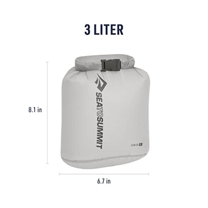 Sea to Summit Ultra-Sil Dry Bag, Ultralight Waterproof Dry Storage - color: HighRise Grey, style: 3 Liter