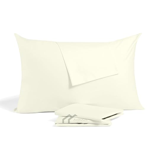 Toddler Travel Pillowcase 13x18 Inch – 100% Egyptian Cotton 500 Thread Count – Small Ivory Zippered Pillow Case for Kids Nap, Daycare & Airplane – Soft & Breathable – Set of 2 - color: Ivory, size: Toddler 13x18