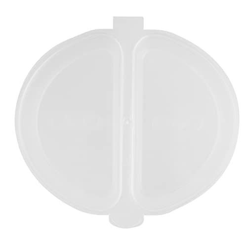 Restaurantware Futura 4 Ounce Snack Containers 100 Microwavable Sauce Containers - 2 Compartments Hinged Lid Clear Plastic Portion Cups For Condiments Or Dips - size: 6 oz