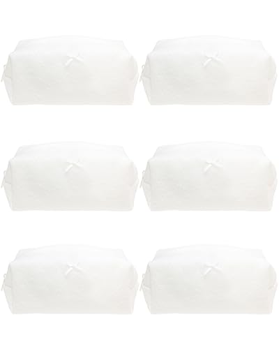 PAZIMIIK 6PCS Cozy Makeup Bag Small Aesthetic Travel Zipper Cosmetic Pouch for Women Make Up Beauty Accessories Brushes,Embroidery Flower - color: Embroidery Flower, size: 6PCS