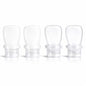 1 oz Silicone Travel Bottles, Leakproof Squeeze Bottle Mini Travel Size Container for Toiletries Lotion Shampoo and Conditioner Liquid Salad Dressing to go Condiment, TSA Approved, 4 Pack - color: Clear, White, size: 1 oz