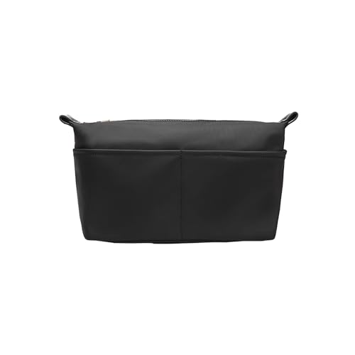 Insert Storage Bag Set Three Size Purse Organizer Cosmetic Bags with Compartments Makeup Travel Bags for Women Nylon (Medium-nylon) - color: Black/nylon, size: Medium