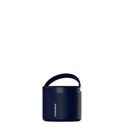 Hydrapeak 18oz Stainless Steel Vacuum Insulated Food Jar Kids for Hot and Cold Food, Wide Mouth Leak-Proof Soup Adults, 10 Hours 16 (Navy) (HP-Foodie18) - color: Navy, size: 18 Ounces