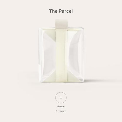Cadence Parcel - Clear Kit with Magnetic Closure - Durable and Leak-Resistant Travel Toiletry Kit - TSA-Compliant & Modular Design - Hygiene Bag for Travel Essentials - 1 Qt - Pebble - color: Pebble, size: Medium