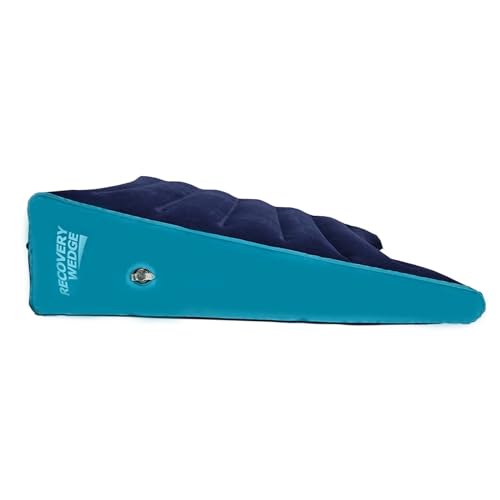Leg Elevation Pillow by Recovery Wedge, Inflatable Wedge Pillow for Sleeping and Post-Surgical, Improve Circulation and Reduce Swelling, Speed Injury Recovery. (Small Triangle) - size: Small Triangle