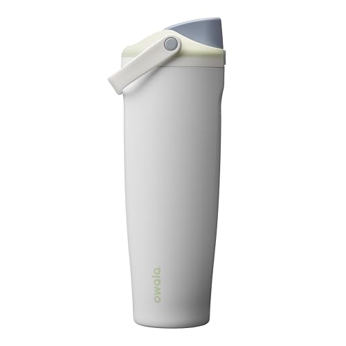 Owala FreeSip Sway Insulated Stainless Steel Water Bottle with Two-Way Spout, Built-In Straw and Bucket Handle, Made for Travel, School, and Sports, 30oz, BPA Free, Leak Proof, Iced Breeze - color: Iced Breeze, size: 30 Ounces