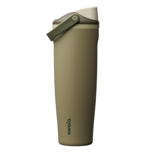 Owala FreeSip Sway Insulated Stainless Steel Water Bottle with Two-Way Spout, Built-In Straw and Bucket Handle, Made for Travel, School, and Sports, 40oz, BPA Free, Leak Proof, Off Road - color: Off Road, size: 40 Ounces