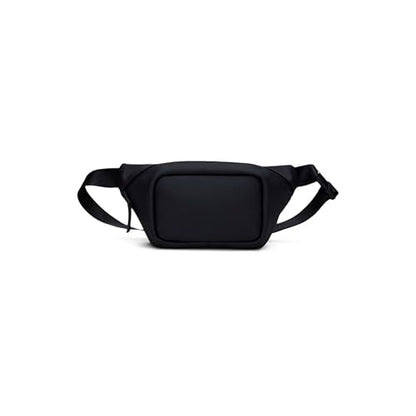 RAINS Bum Bag Mini - Black Waterproof Unisex Bum Bag for Men and Women - Black Sling Bag with Coated Zip Closure and Adjustable Strap - Water Repellent - 2 Year Warranty - size: Mini