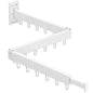 HEILAIYI Clothes Drying Rack,Laundry Drying Rack,Wall Mounted Clothes Rack,Laundry Rack Wall Mount,Folding Retractable Collapsible Drying Rack Clothing (Three-Poles,Loop Hooks,White) - size: White/Loop-Shape Hooks