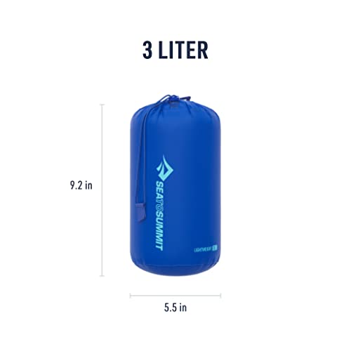 Sea to Summit Lightweight Stuff Sack, Durable Outdoor and Travel Storage - color: Surf Blue, style: 3 Liter