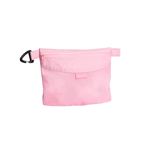 pack all Water-resistant Material Zipper Pouch, Mesh Zipper Bags for Storage, Travel, Office (Pink, Small) - color: Pink, size: Small