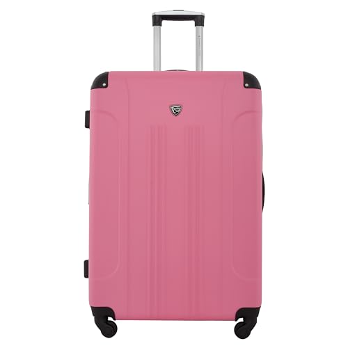 Travelers Club Chicago Hardside Expandable Spinner Luggage, Hot Pink, 5 Piece Set - color: Hot Pink, size: 5 Piece Set