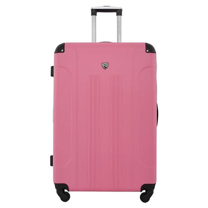 Travelers Club Chicago Hardside Expandable Spinner Luggage, Hot Pink, 5 Piece Set - color: Hot Pink, size: 5 Piece Set