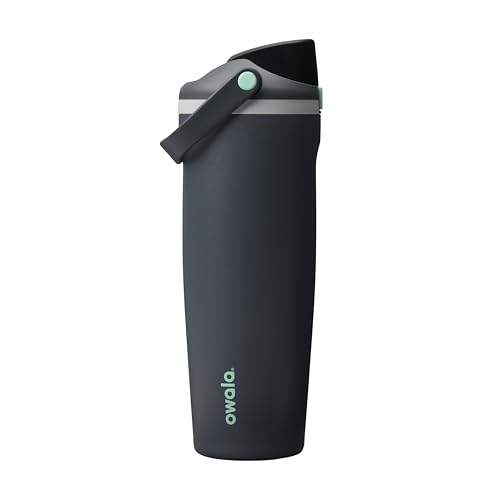 Owala FreeSip Sway Insulated Stainless Steel Water Bottle with Two-Way Spout, Built-In Straw and Bucket Handle, Made for Travel, School, and Sports, 30oz, BPA Free, Leak Proof, Foggy Tide - color: Foggy Tide, size: 30 Ounces