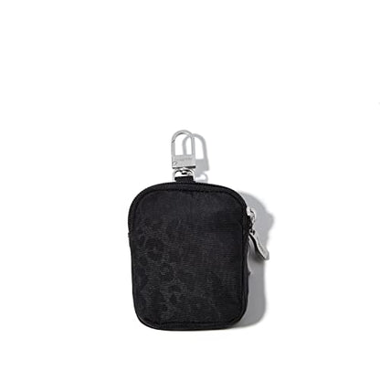 Baggallini womens On the Go Mini Pouch - color: Black Cheetah Emboss