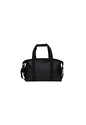 RAINS Hilo Weekend Bag Small - Black Waterproof Travel Duffel for Men and Women, Gym Carry On With Coated Zip, Shoulder & Compression Straps
