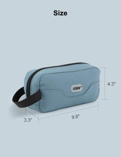 GOX Small Travel Toiletry Bag, Dopp Kit Case For Men, Multifunction Cosmetics Organizer Pouch (Haze Blue) - color: Haze Blue