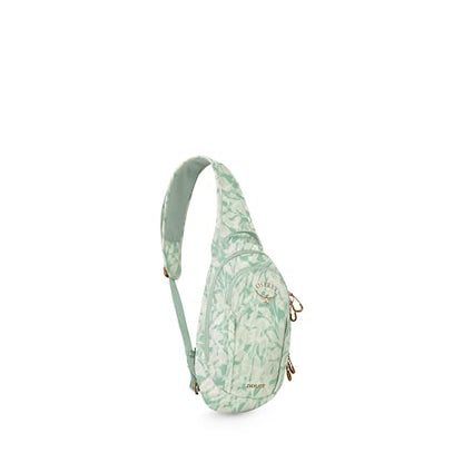 Osprey Daylite Shoulder Sling Bag - Crossbody Backpack for Everyday Carry, Festivals, and Travel - color: Shaleafy Print Frosty Mint