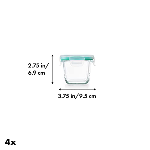 OXO Good Grips 4-Piece Smart Seal Leakproof Mini Glass AirtightContainer Set - size: 4 Piece Mini Set