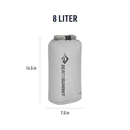 Sea to Summit Ultra-Sil Dry Bag, Ultralight Waterproof Dry Storage - color: HighRise Grey, style: 8 Liter