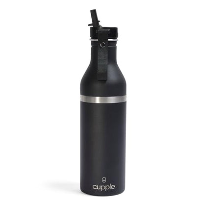 Tumbler, Stainless Steel 2-in-1 Travel Coffee Mug & Water Bottle, Leak Proof Insulated Cup for Hot & Cold Drinks, BPA Free, Fits Most Cup Holders (Black Pepper) - color: Black Pepper