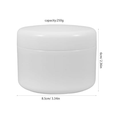 Abaodam 10pcs 250g Plastic Travel Containers for Skincare Creams Refillable Lotion Bottle Jars with Lids Leakproof Mini Cosmetic Cream Holders for Travel and Daily Use