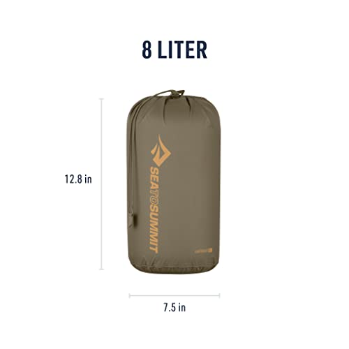 Sea to Summit Lightweight Stuff Sack, Durable Outdoor and Travel Storage - color: Olive Green, style: 8 Liter