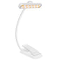 karidi Rechargeable 24 LED Book Light for Reading, 360° Flexible Gooseneck, 5 Color Tones, Clip-on for Books/Tablet/Bed, USB-C, 80H Glare-Free Eye Care (White) - color: White