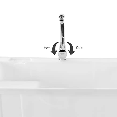 Laundry Sink, Freestanding Plastic Laundry Sink With Washboard Utility Sink Laundry Tub Indoor and Outdoor Utility Sink with Faucet Hoses Drain Kit for Laundry Room Washing Room Garden Garage - color: 31.5*22.05*31.5in -White