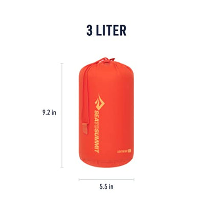 Sea to Summit Lightweight Stuff Sack, Durable Outdoor and Travel Storage - color: Spicy Orange, style: 3 Liter