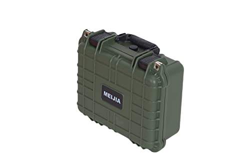 MEIJIA Portable All Weather Waterproof Protective Case,Hard Case,Camera Case With Customized Fit Foam,Fit Use of Drones,Camera,Equipments,Pistols,13.35 x11.63x5.98inches (Green) - color: Green