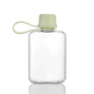 8.2 oz/240 ml Flat Travel Water Bottle, BPA Free Tritan Reusable Plastic Water Bottles Square Plastic Flask Pocket for Camping, Fitness, Outdoor Sports, Fits Purse and Pocket（green） - color: Green
