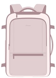 LOVEVOOK Travel Backpack for Women, 40L Large Carry On Backpack Airline Approved, TSA Personal Item Weekender Bag, Water Resistant Laptop Backpacks with 3 Packing Cubes for Travel Essentials - color: Pink-light Pink, size: 18 Inch - 4 Pcs